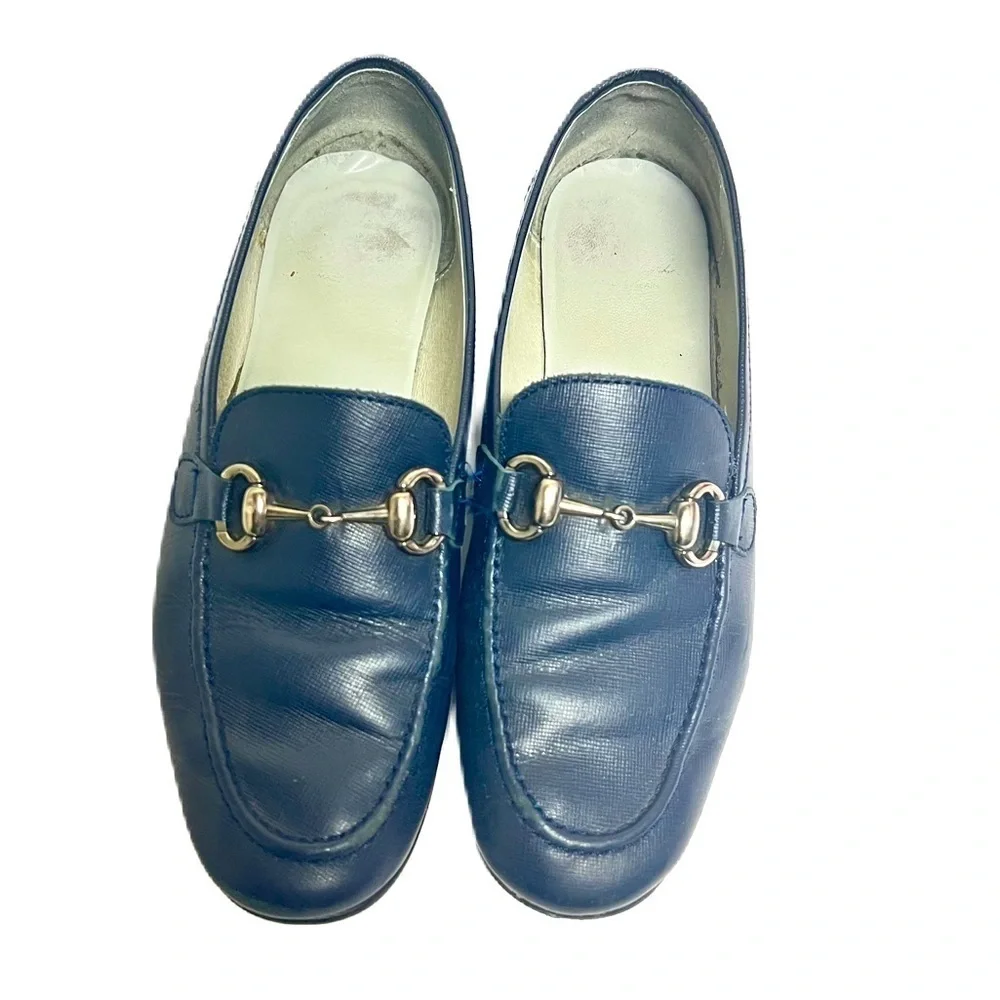 Girls navy Slip On Loafers Size 4.5